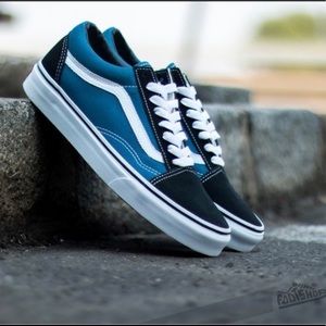 blue black old skool vans